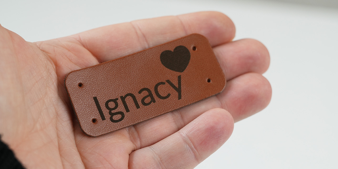 Naszywka skórzana serce